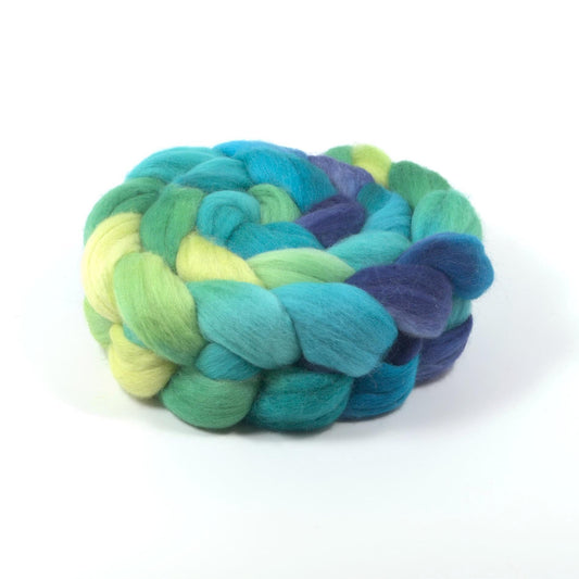 Hand Painted Polwarth Roving (4oz) | Combed Top for Spinning and Felting
