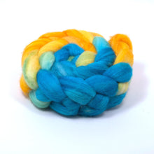Load image into Gallery viewer, Hand Painted 75/25 BFL Silk Roving (4oz) | Combed Top for Spinning and Felting