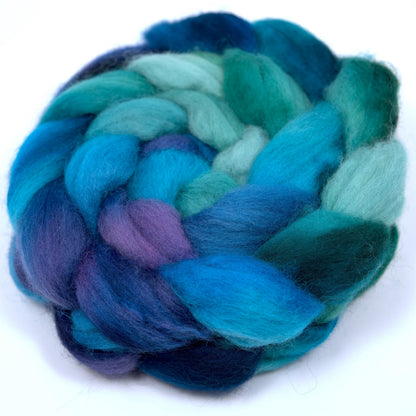 Hand Painted BFL Roving (4oz) | Combed Top for Spinning and Felting