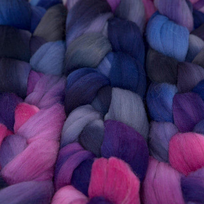 Hand Painted Rambouillet Roving (4oz) | Combed Top for Spinning and Felting