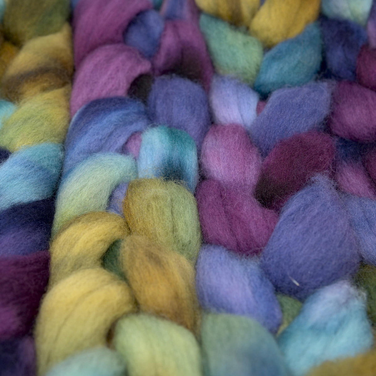 Hand Painted Corriedale Roving (4oz) | Combed Top for Spinning and Felting