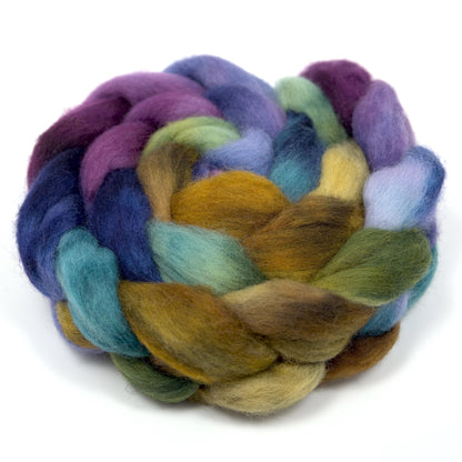 Hand Painted Corriedale Roving (4oz) | Combed Top for Spinning and Felting