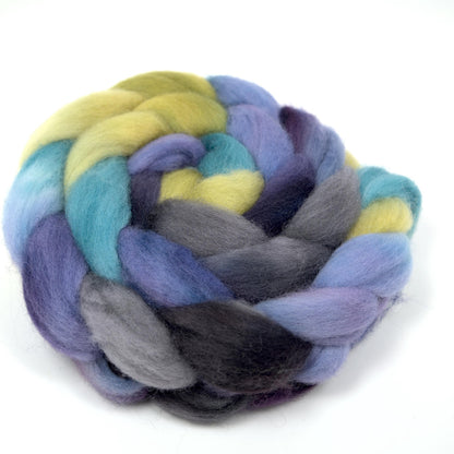 Hand Painted Corriedale Roving (4oz) | Combed Top for Spinning and Felting