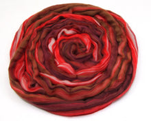 Load image into Gallery viewer, Merino Wool Roving (combed top) - Custom Blended Commercially Dyed Roving for Spinning or Felting - 4 oz