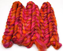 Load image into Gallery viewer, Merino Wool Roving (combed top) - Custom Blended Commercially Dyed Roving for Spinning or Felting - 4 oz