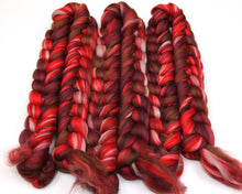 Load image into Gallery viewer, Merino Wool Roving (combed top) - Custom Blended Commercially Dyed Roving for Spinning or Felting - 4 oz