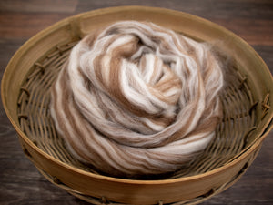 Shetland Wool Roving - Humbug (4oz)