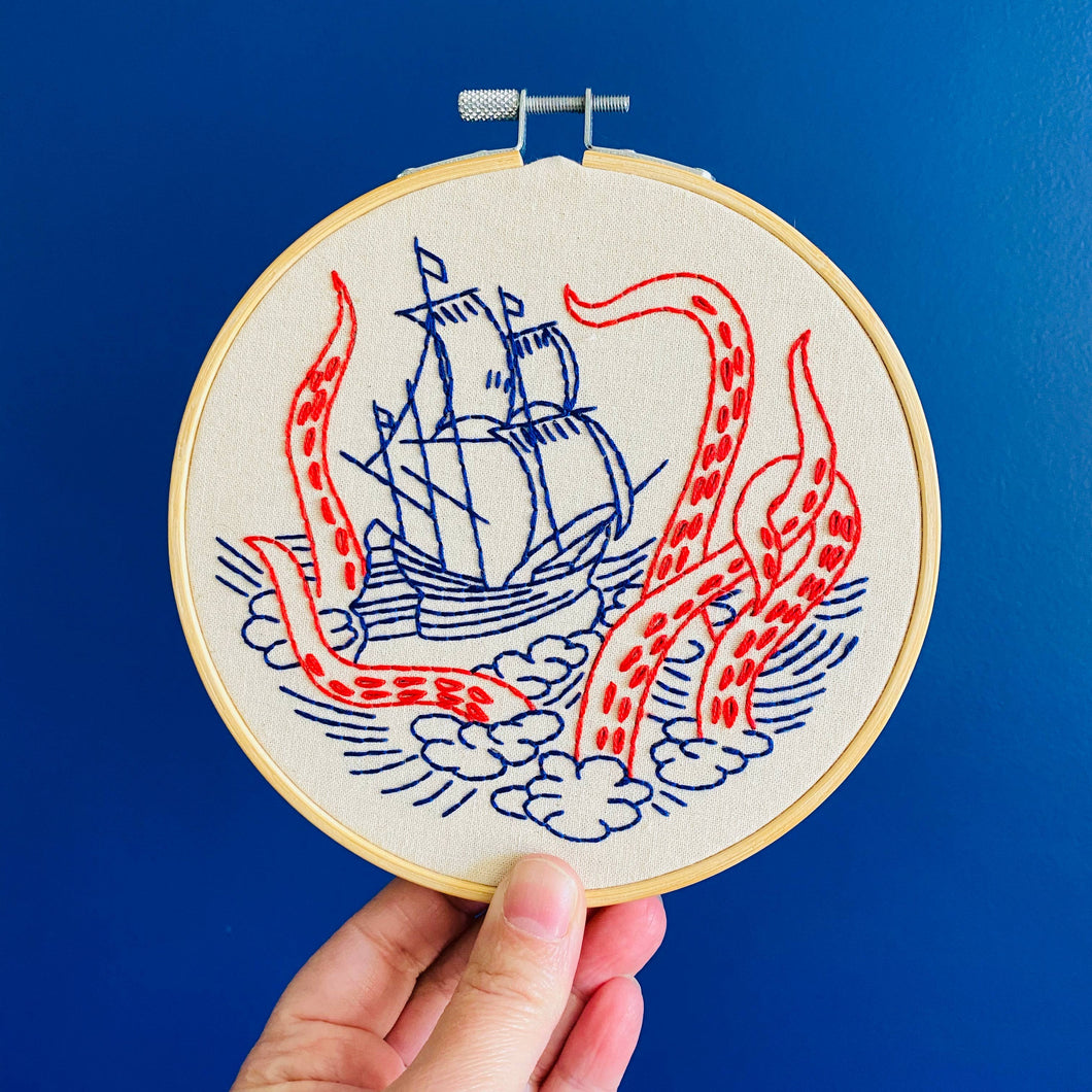 Release the Kraken Embroidery Kit