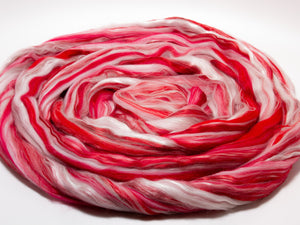 Merino Wool / Silk (4oz) | Combed Top / Roving for Spinning and Felting