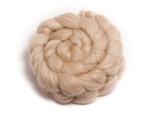Load image into Gallery viewer, Camel/ Merino Wool/ Cultivated Silk Roving (40/40/20) - Undyed Spinning Fiber (4oz)