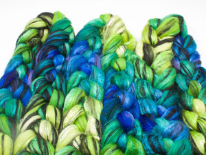 Blueface Lecester BFL Wool/ Silk (4oz) | Combed Top / Roving for Spinning and Felting