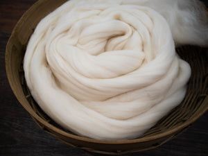 Rambouillet Wool Roving (Combed Top) for Felting or Spinning