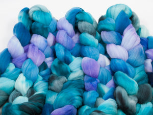 Rambouillet Wool Roving - Hand Dyed Roving (Combed Top) for Felting or Spinning